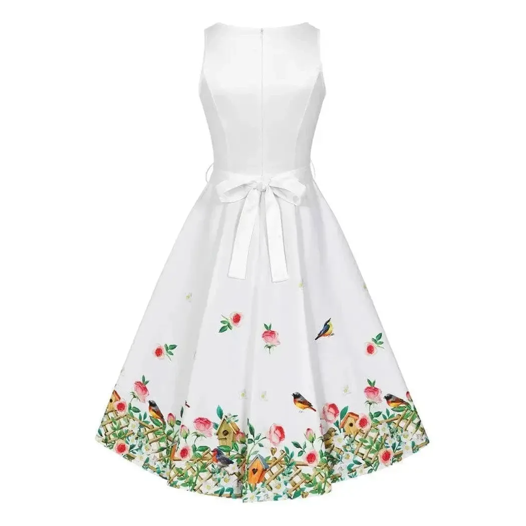 Hepburn Dress - Spring Garden