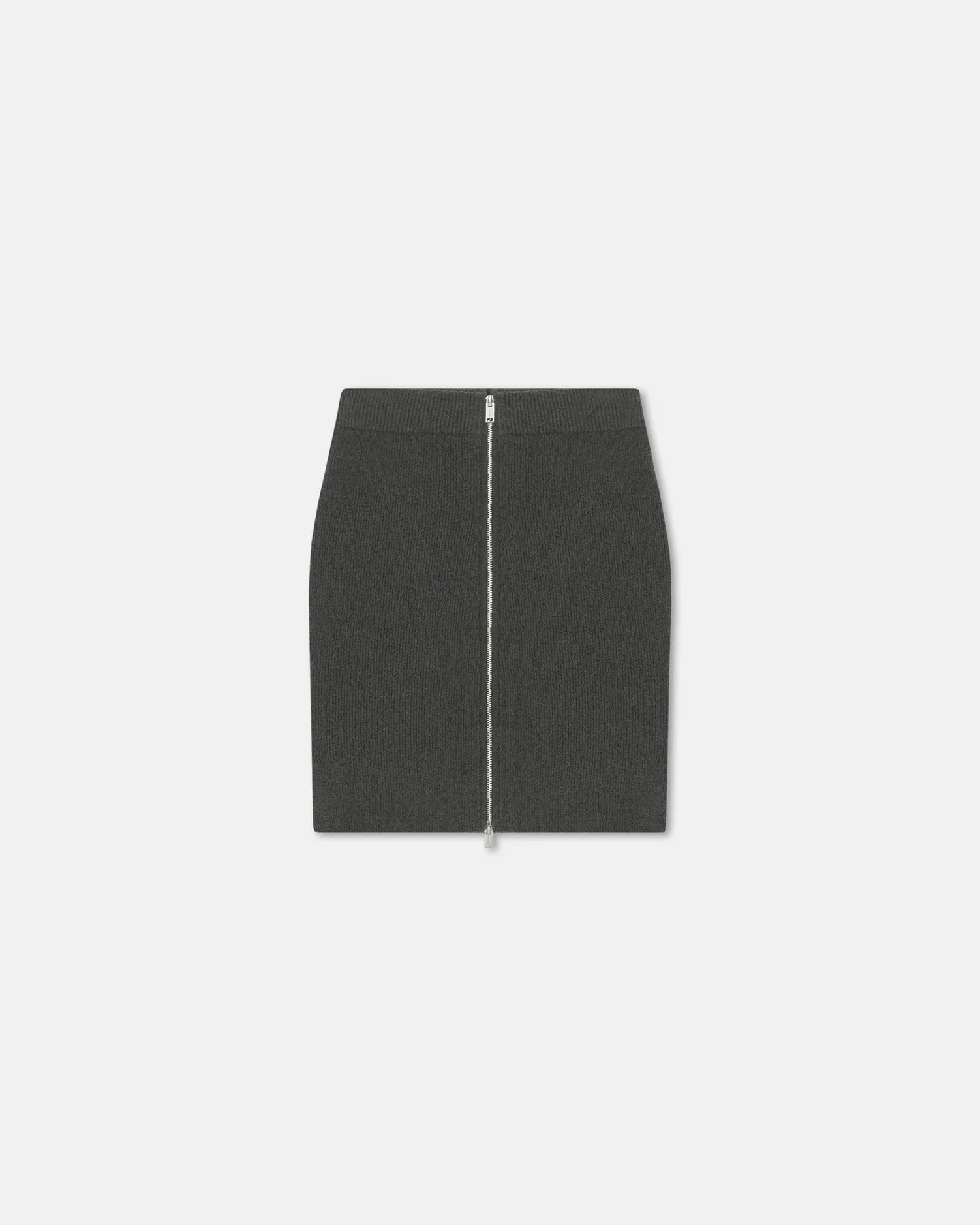 Isul - Zip-Up Terry-Knit Mini Skirt - Graphite