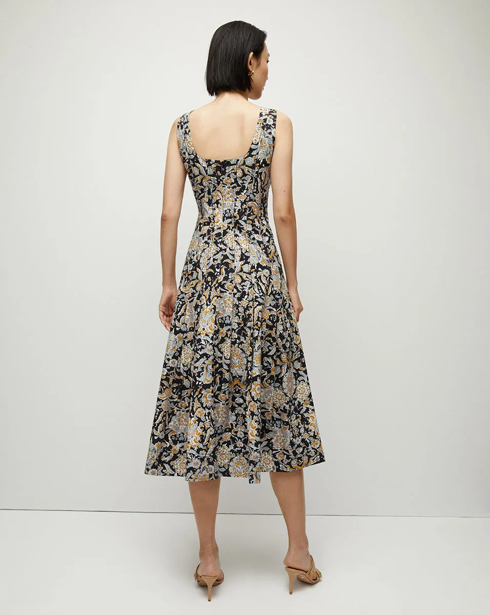 Jolie Paisley-Print Dress