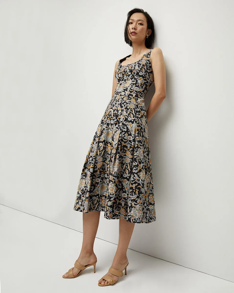 Jolie Paisley-Print Dress