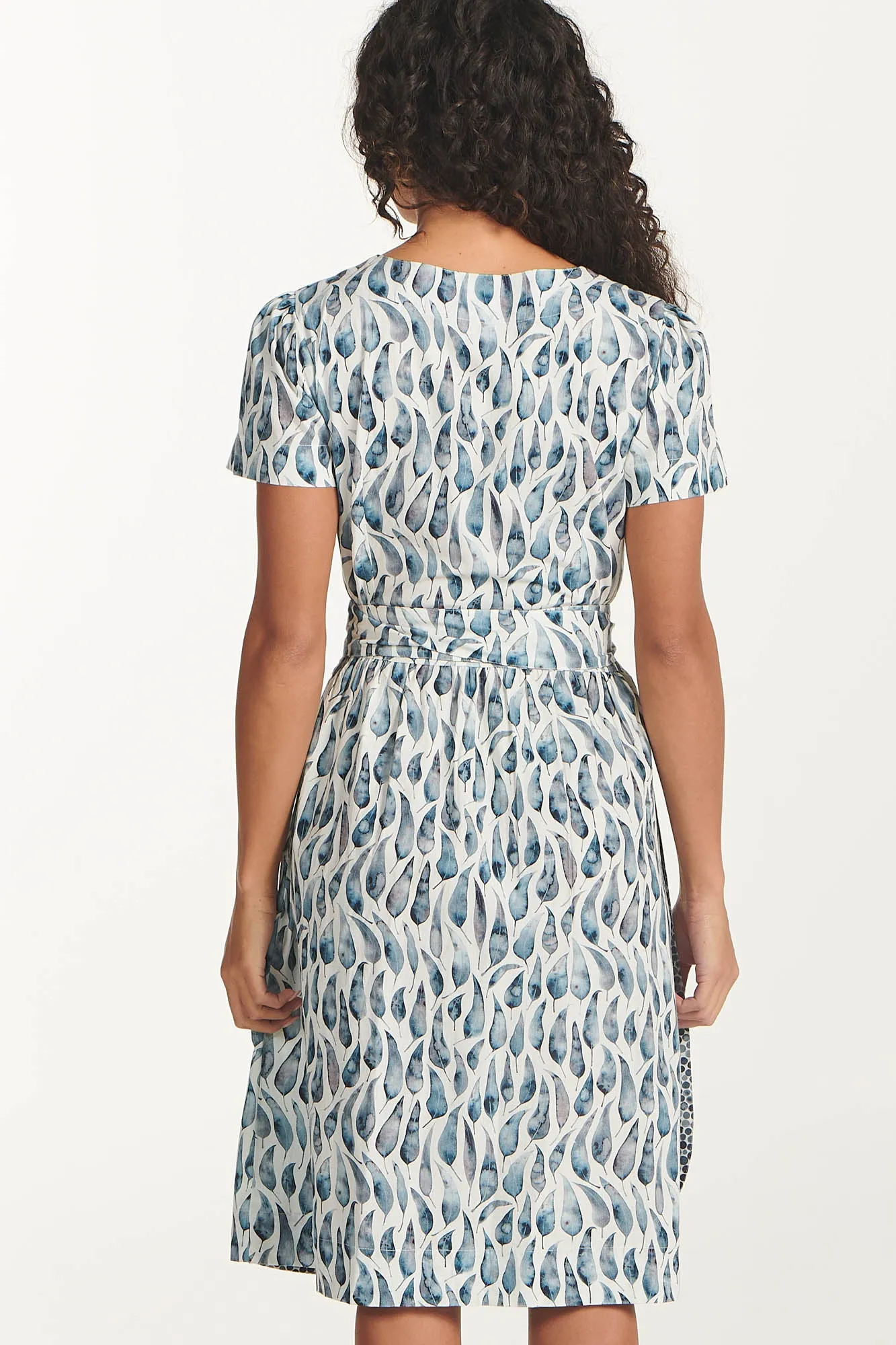 Jones Wrap Dress Gum Leaves