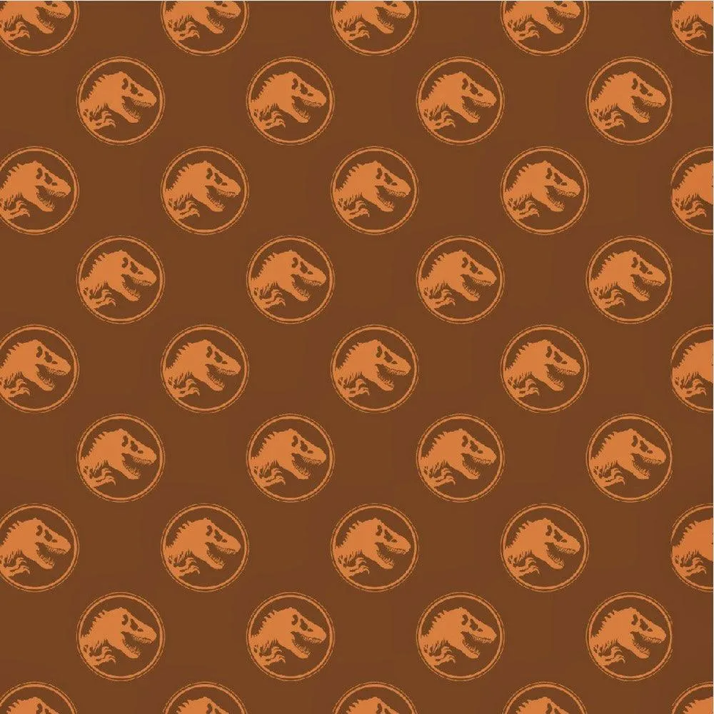 Jurassic World Logo Cotton Poplin Fabric