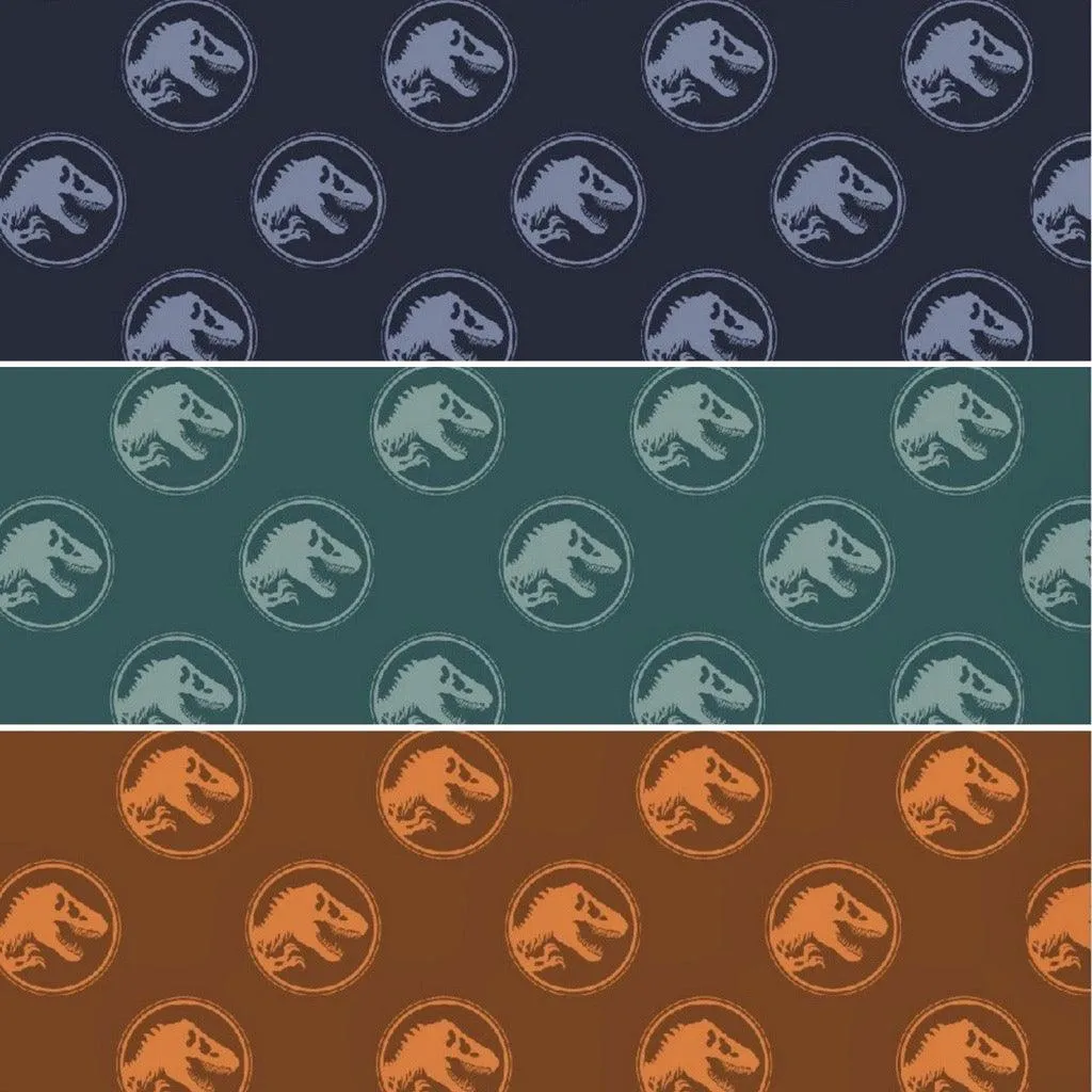 Jurassic World Logo Cotton Poplin Fabric