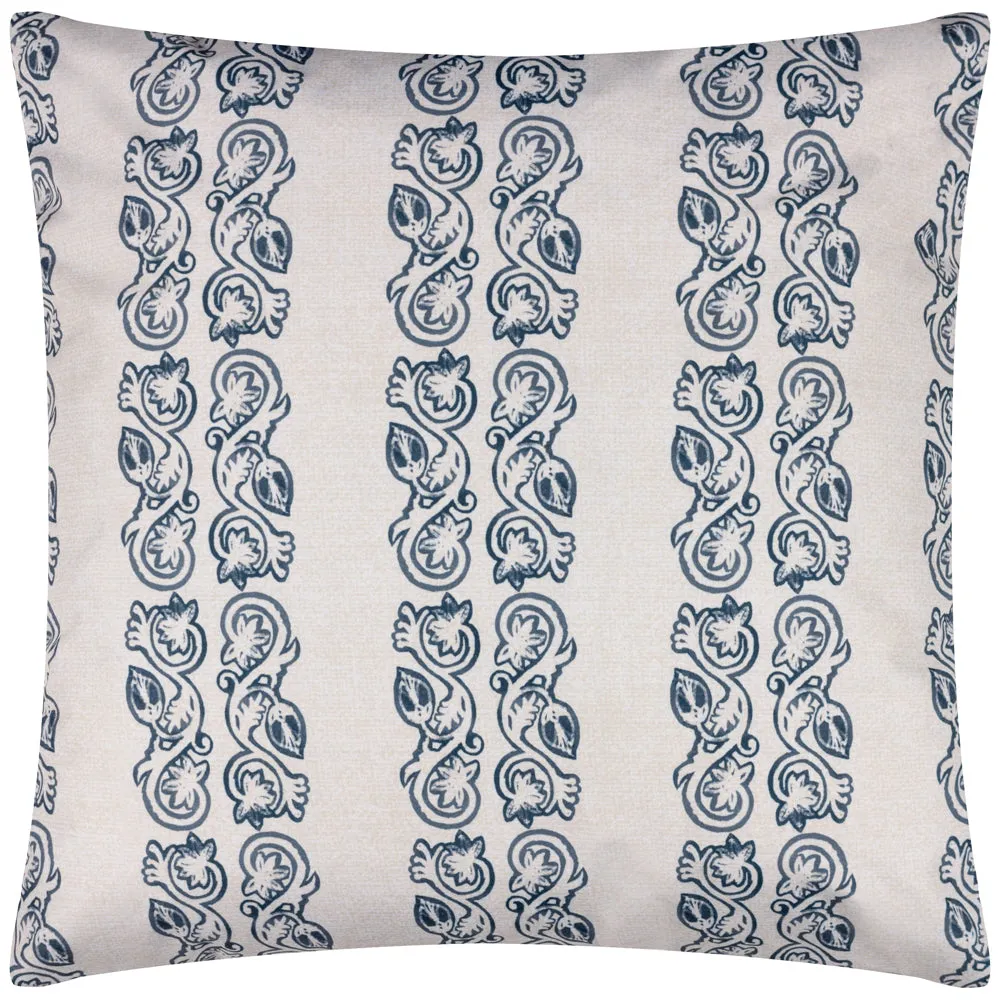 Kalindi Stripe Outdoor Cushion Navy