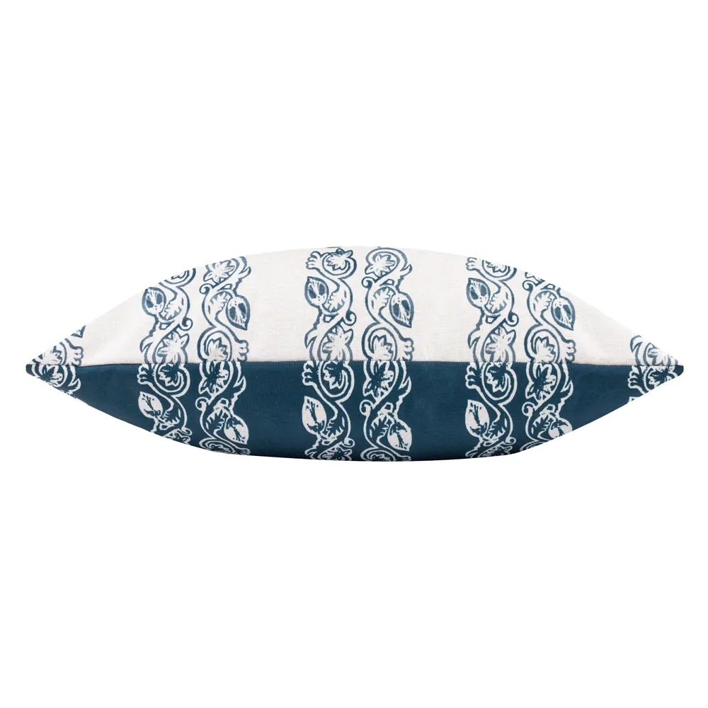 Kalindi Stripe Outdoor Cushion Navy