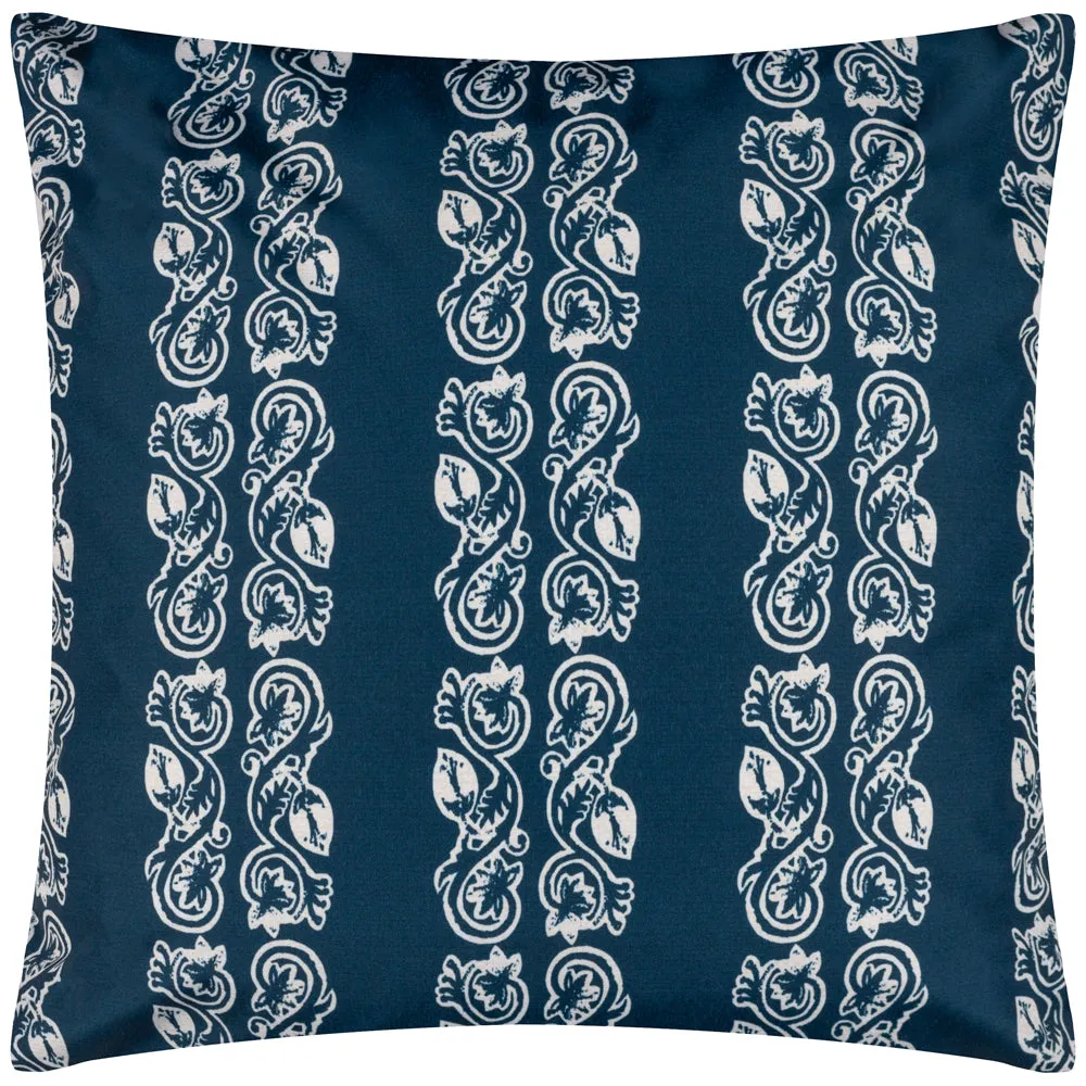 Kalindi Stripe Outdoor Cushion Navy