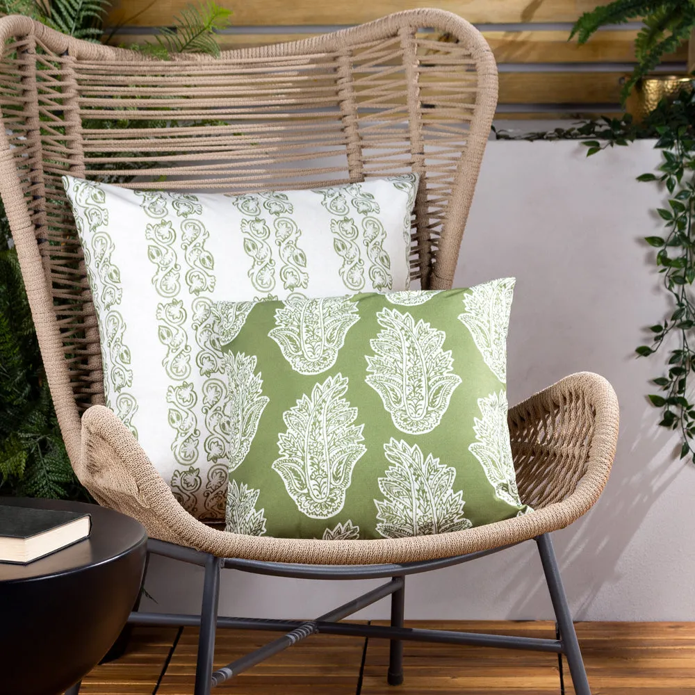 Kalindi Stripe Outdoor Cushion Olive