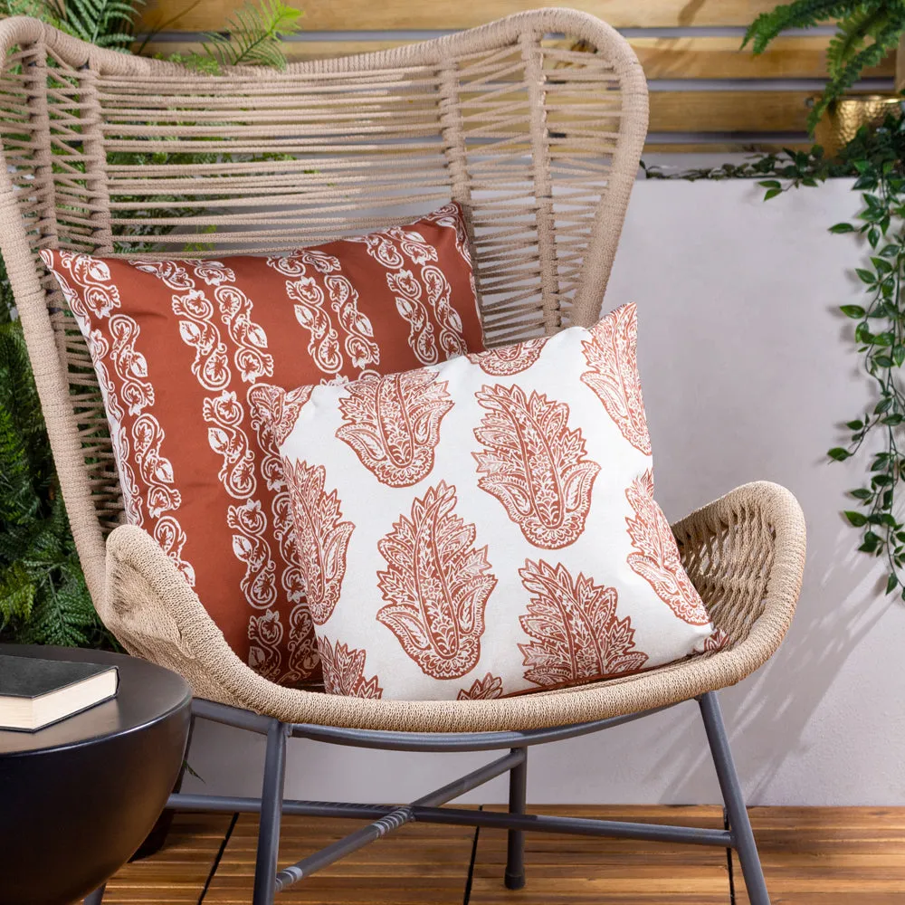 Kalindi Stripe Outdoor Cushion Terracota