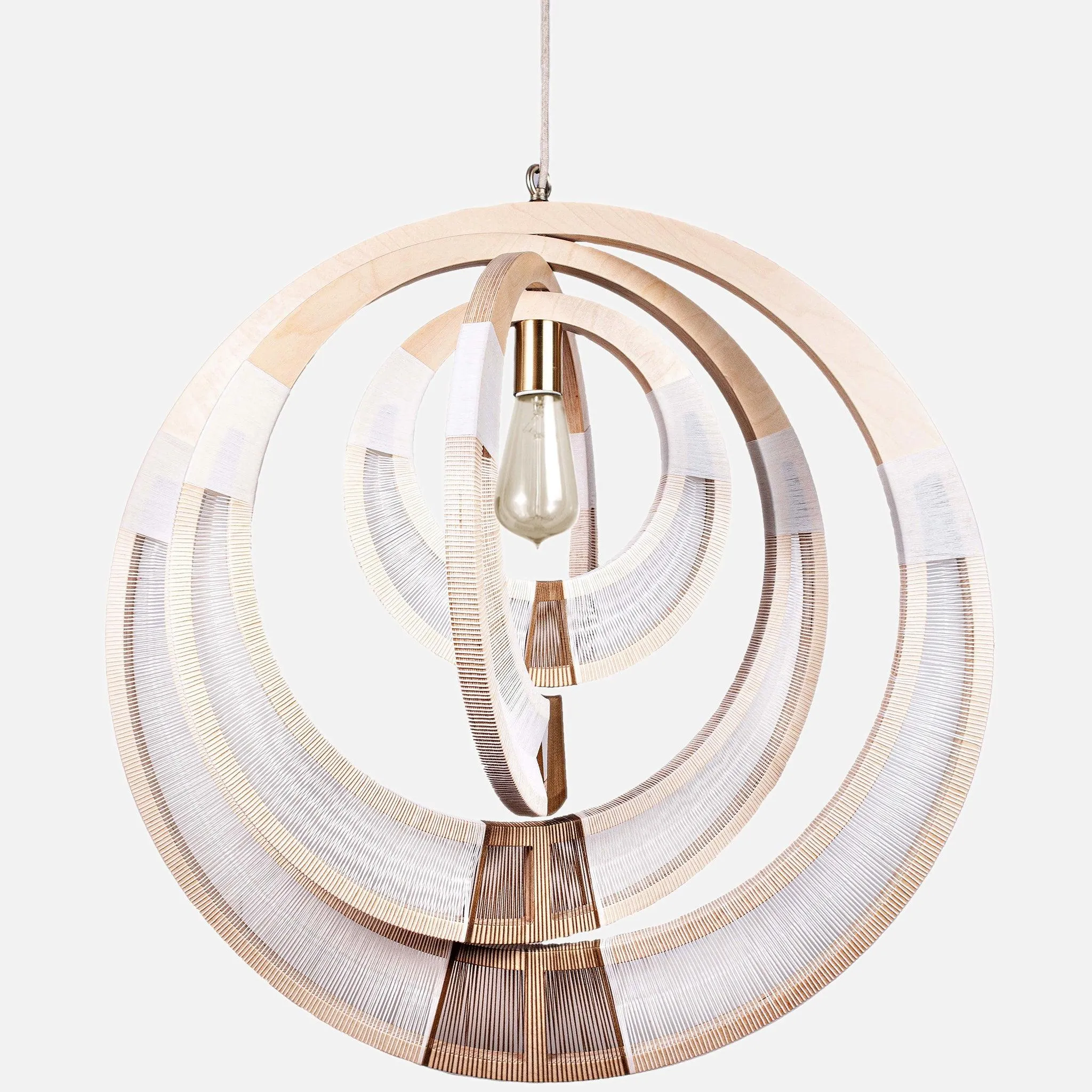 Large White Coastal Pendant Light