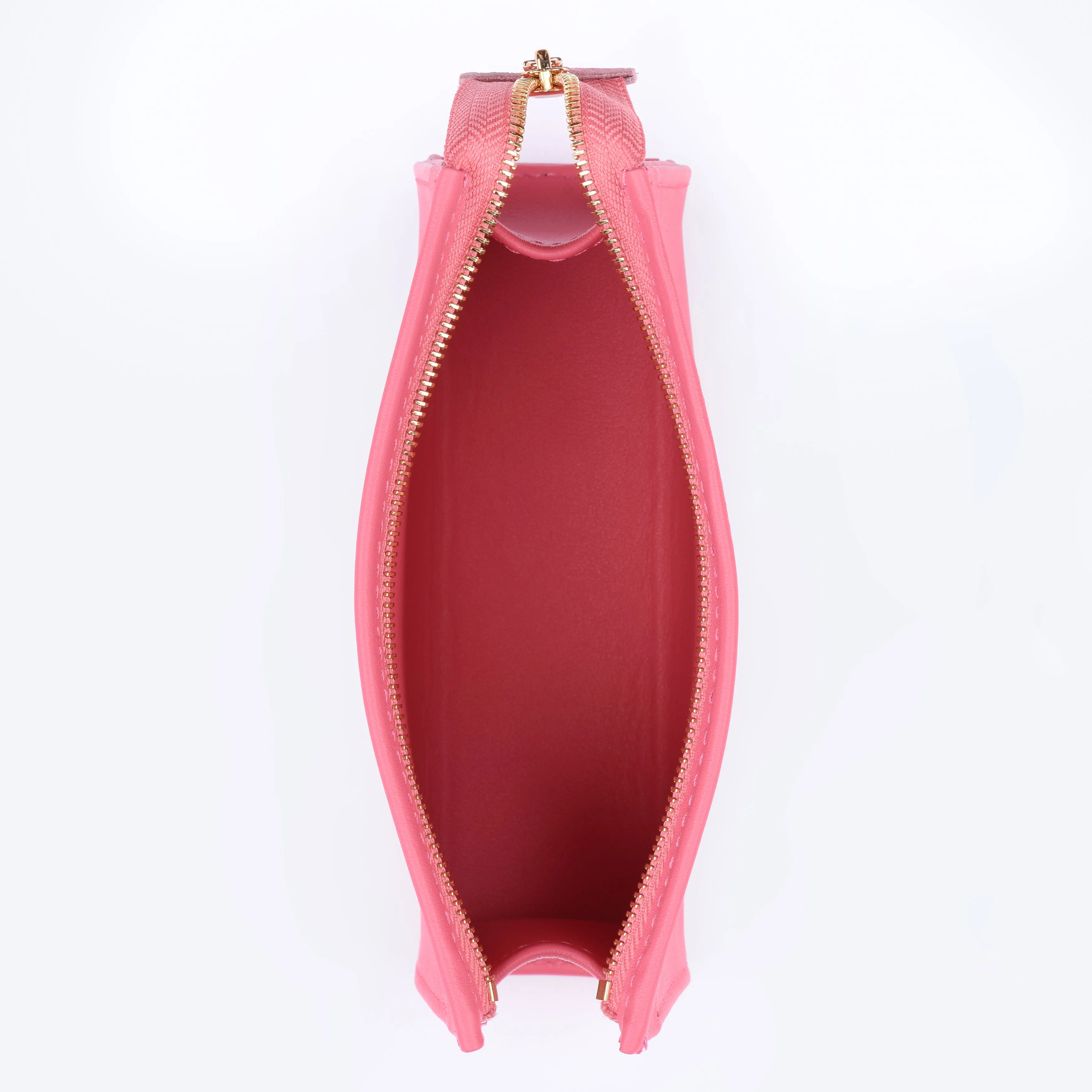 Leather Toiletry Pouch 15 - HOT PINK