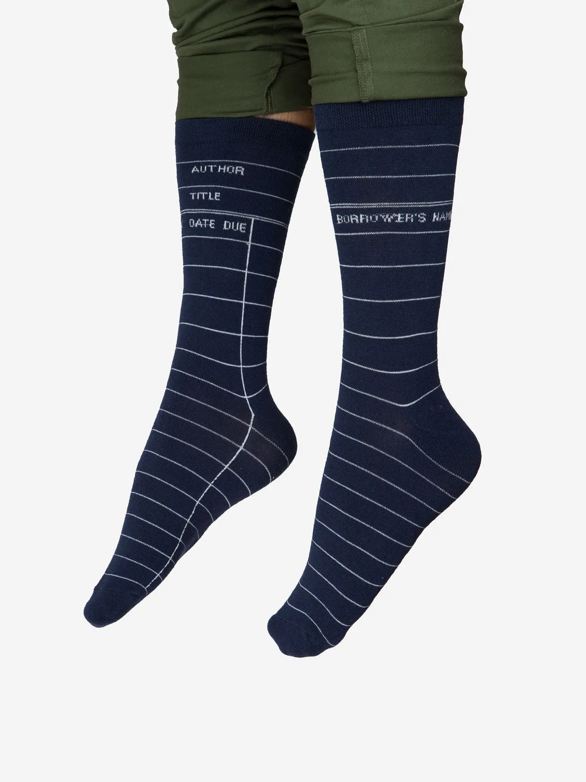 Library Card: Navy socks