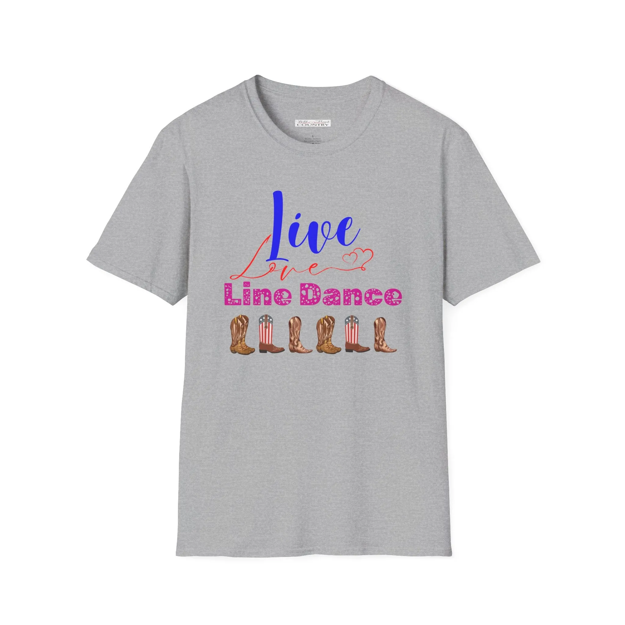 Live Love Line Dance T-Shirt, Dancing T-shirt, Boot Scootin T-Shirt, Country Music