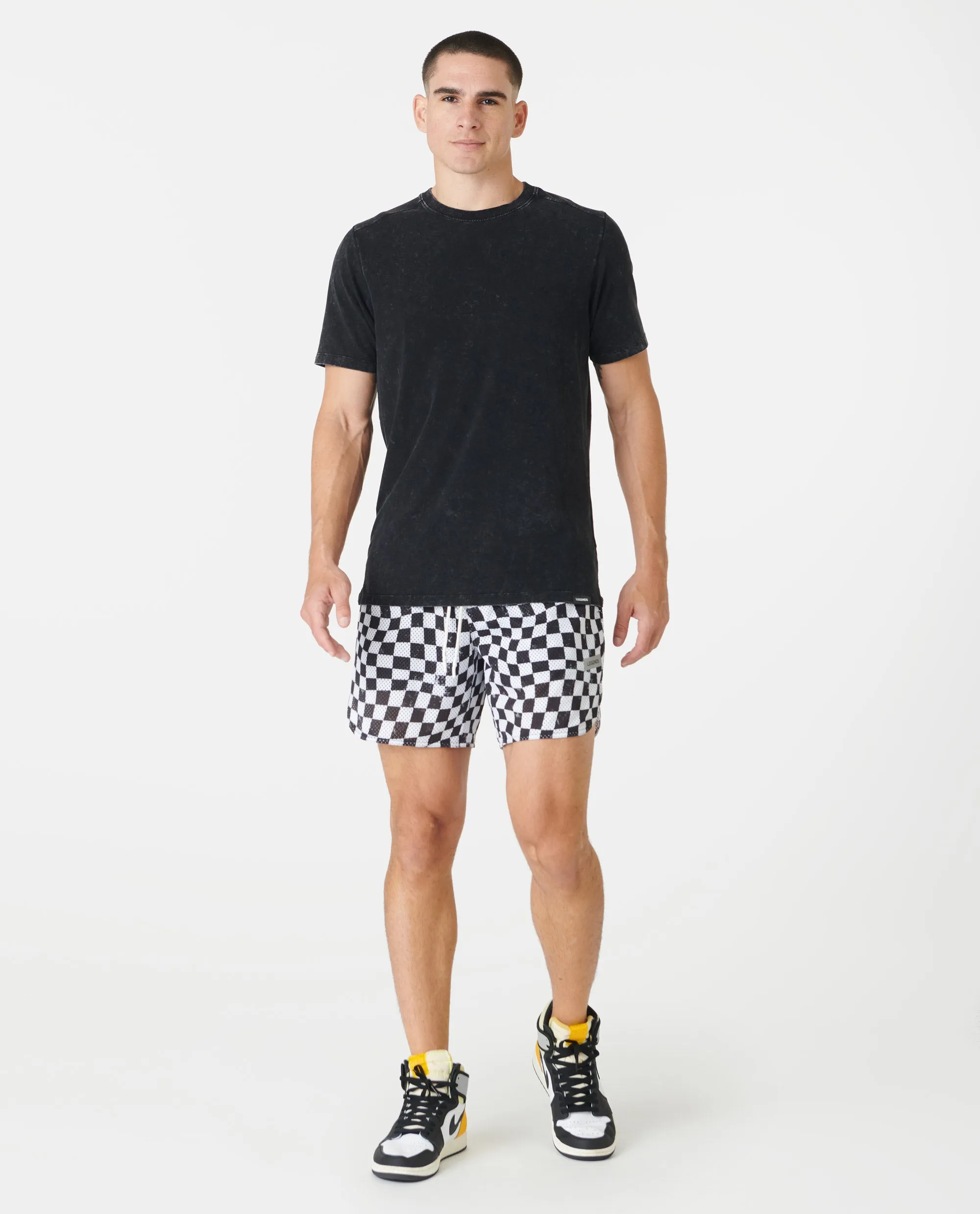 Luka Mesh Short Warped Checkers