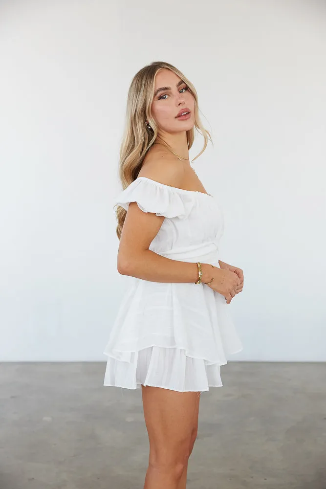 Lydia Ruffle Wrap Romper