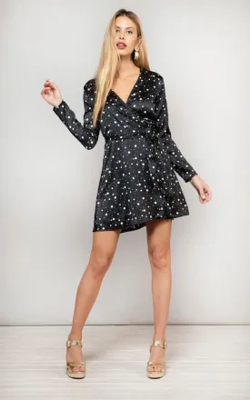 Marley Mini Dress In Black Speckle