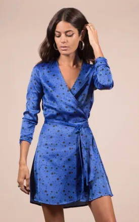 Marley Mini Dress In Royal Blue Speckle