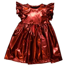 Maroon Metallic Dress