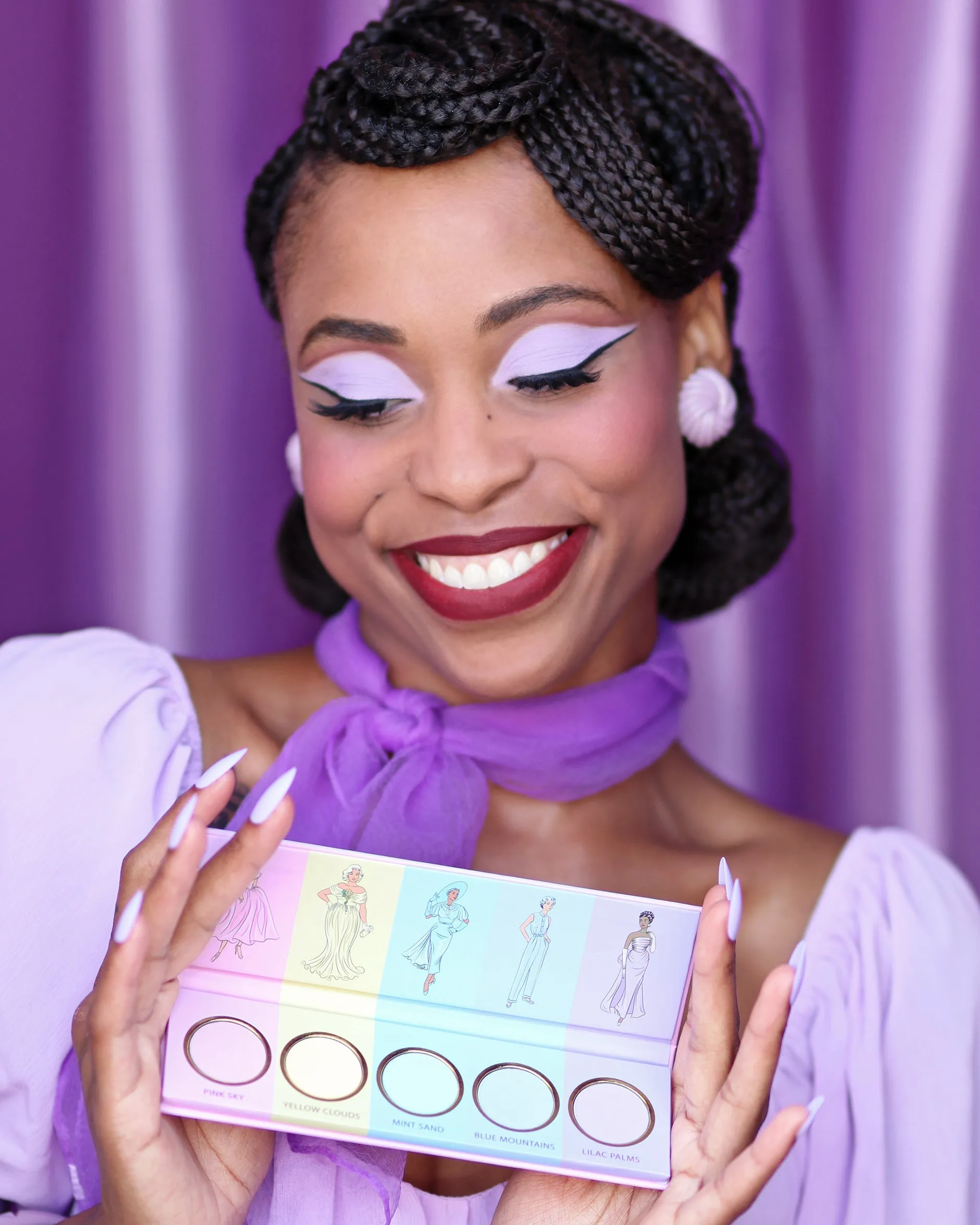 'Mid-Century Pastel Dream' Eyeshadow Palette & Brush