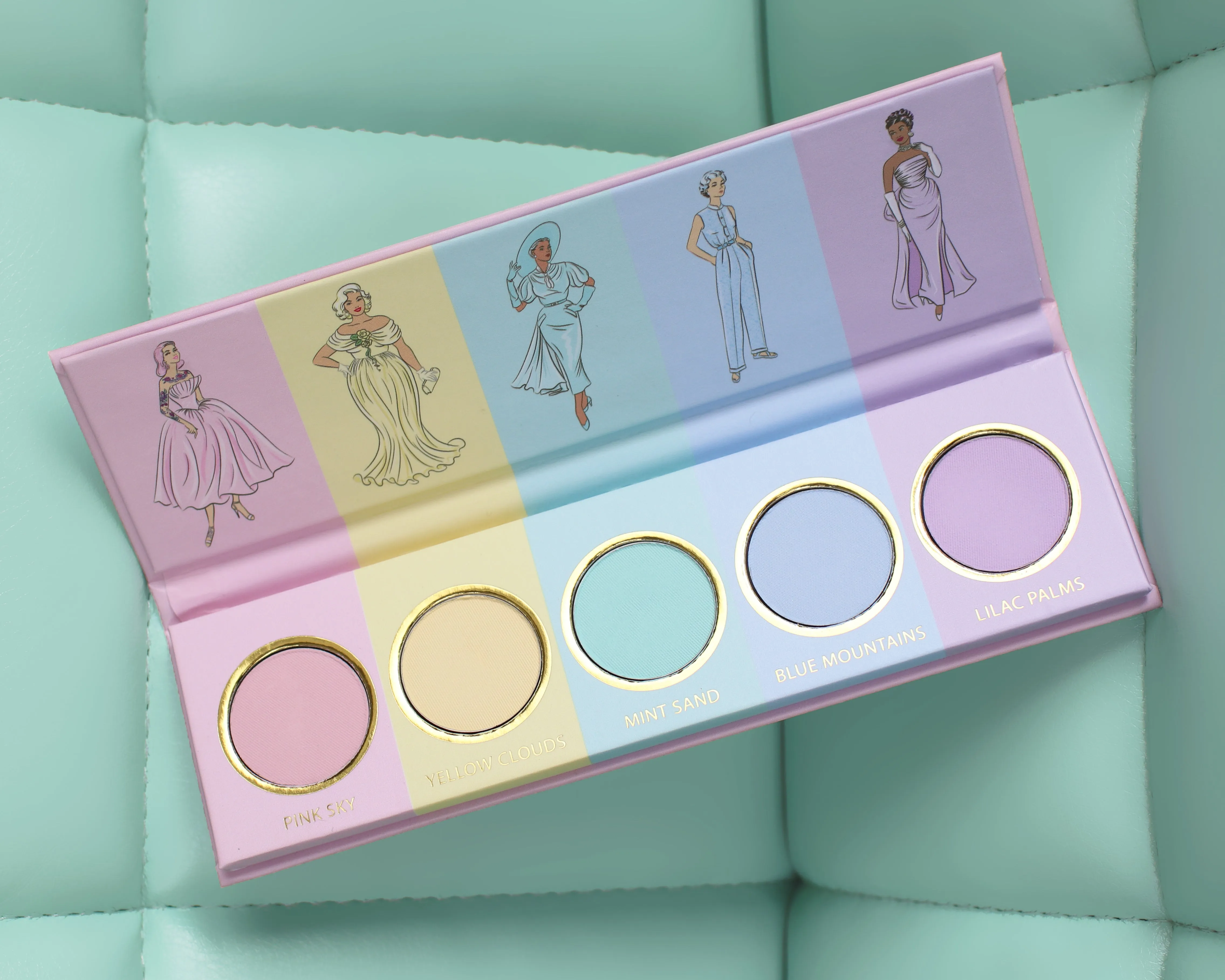 'Mid-Century Pastel Dream' Eyeshadow Palette & Brush