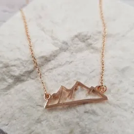 Mountain Cutout Necklace: Rose gold