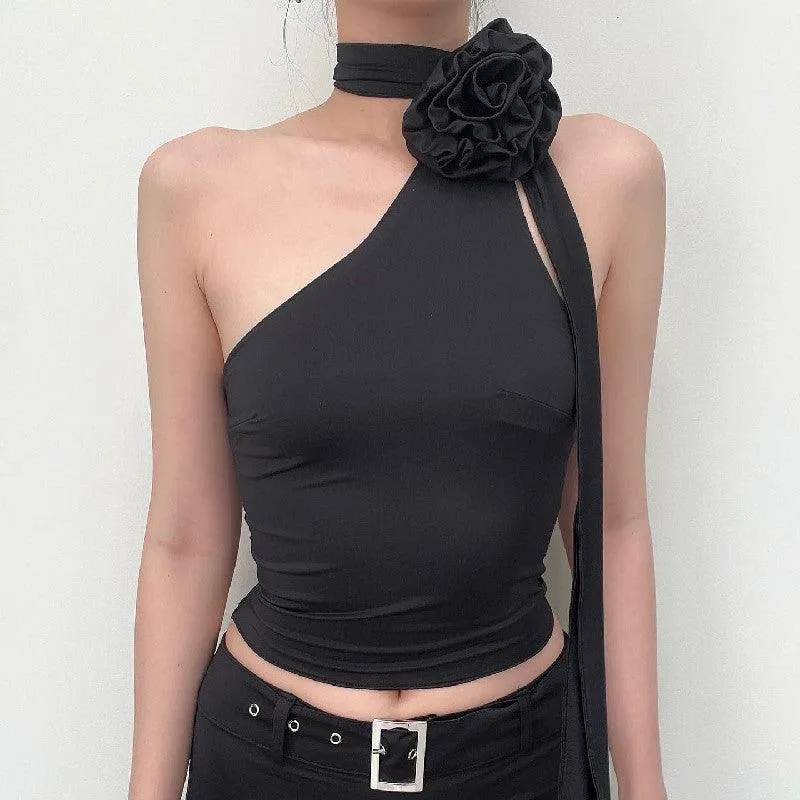 Muti-Way Cami Crop Top With flower