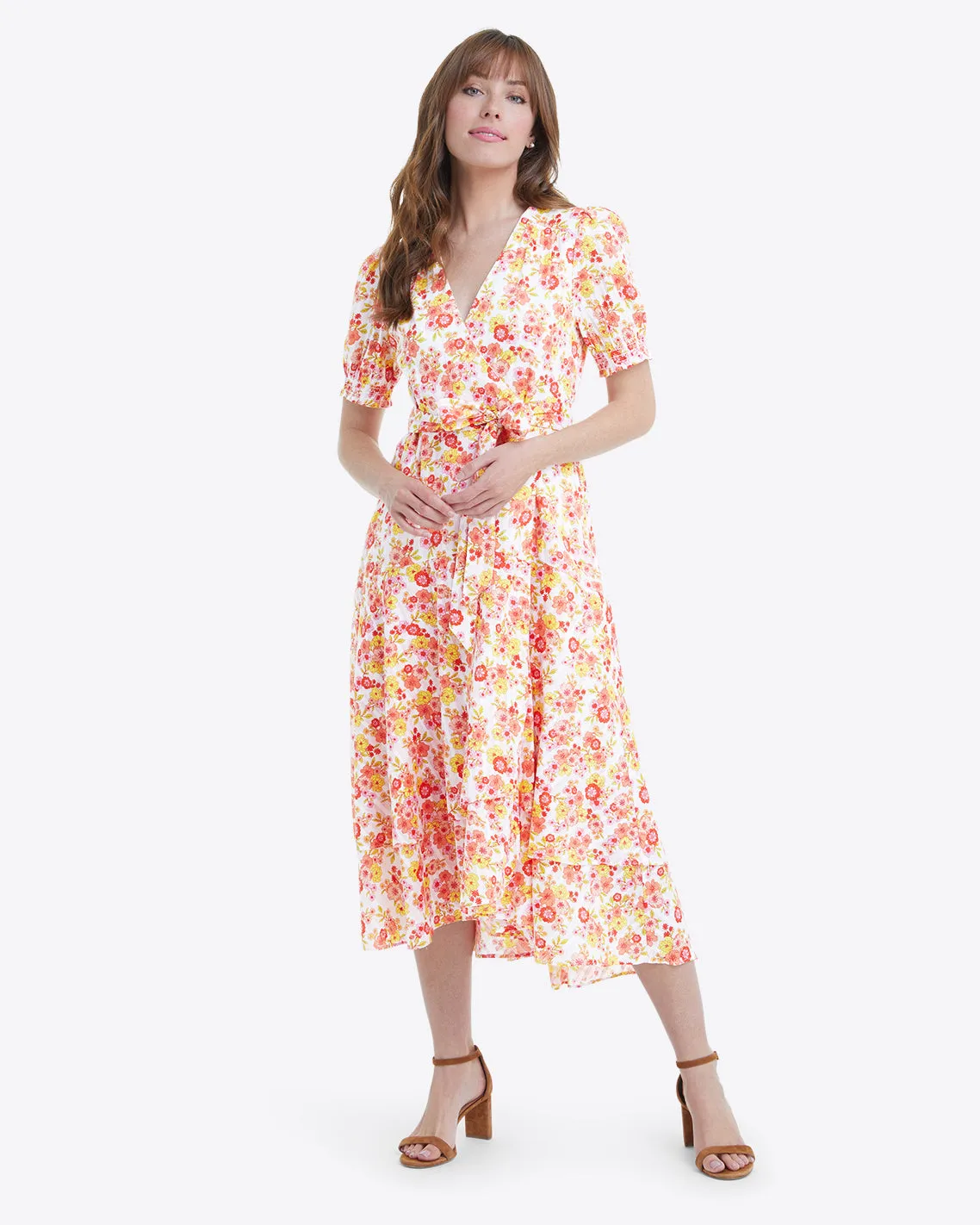 Naomi Wrap Dress in Field Blossom