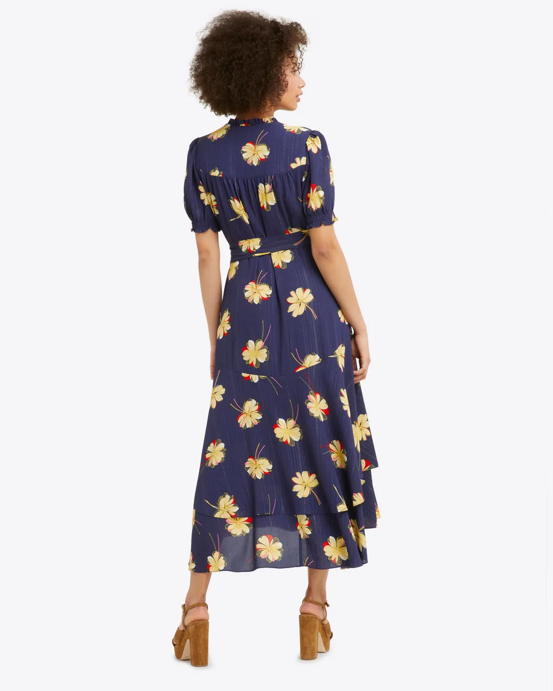 Naomi Wrap Dress in Wild Cosmos