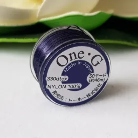 One-G Navy Beading Thread (50 Yards) Toho | PT-50-18 | Jewellery Making Supply