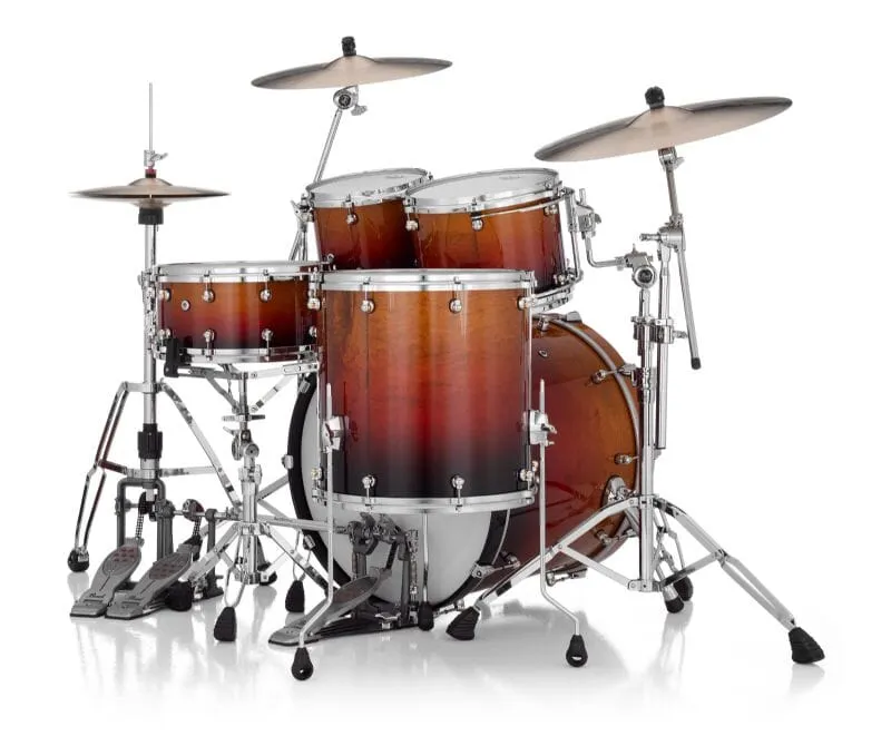 Pearl RF1 Series 4-piece Drum Shell Pack, Cherry Amber Fade