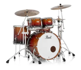 Pearl RF1 Series 4-piece Drum Shell Pack, Cherry Amber Fade