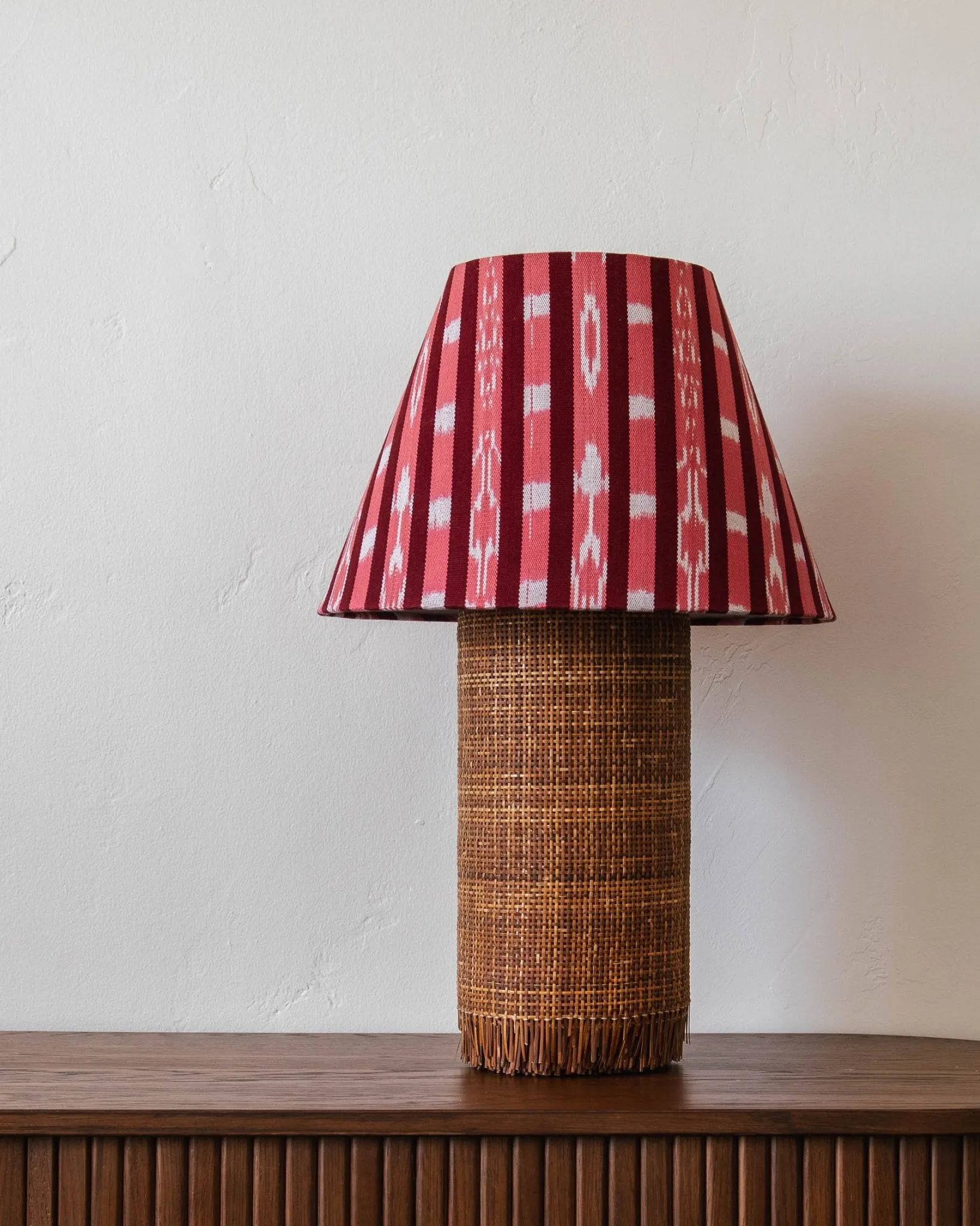 Pink Ikat Fabric Lampshade