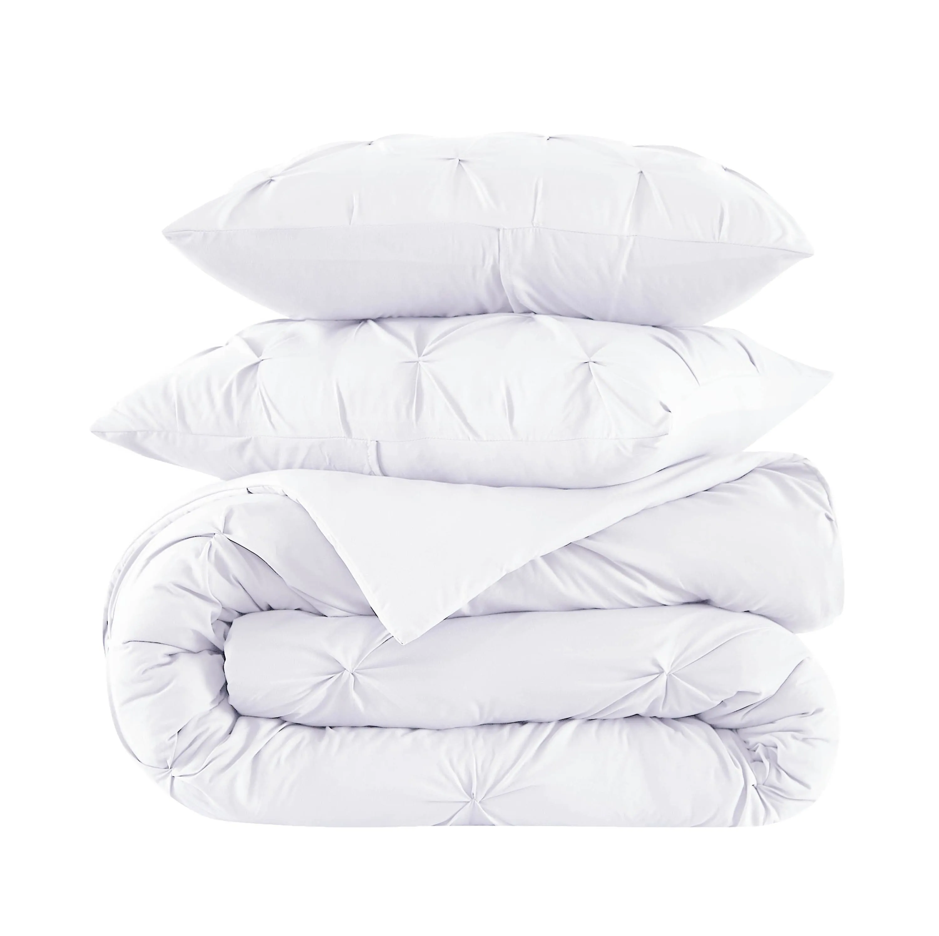 Pintuck Pinch Pleated Duvet Cover Set