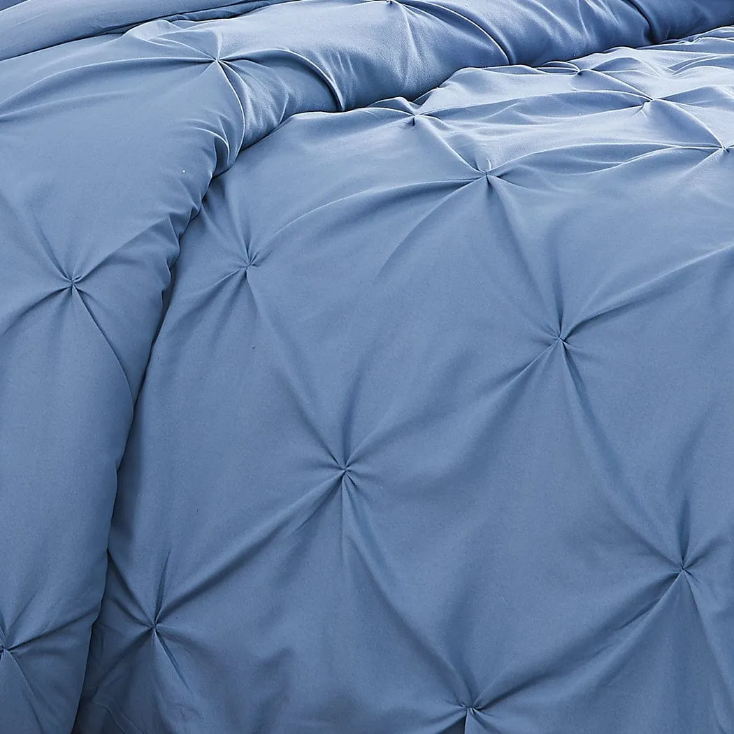 Pintuck Pinch Pleated Duvet Cover Set