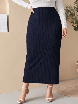 Plain Maxi Plus Size Skirts