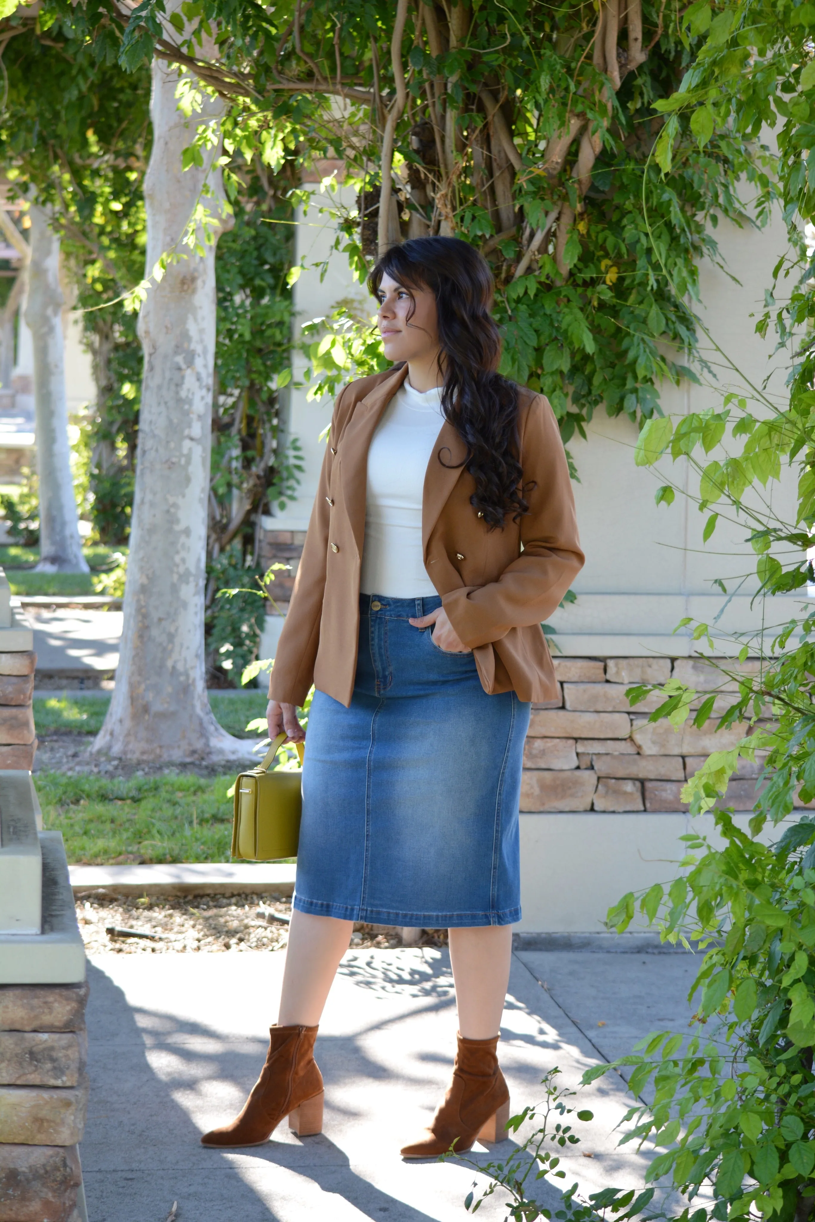 Pompeii Vintage Wash Denim Skirt (Skirt Society Exclusive)