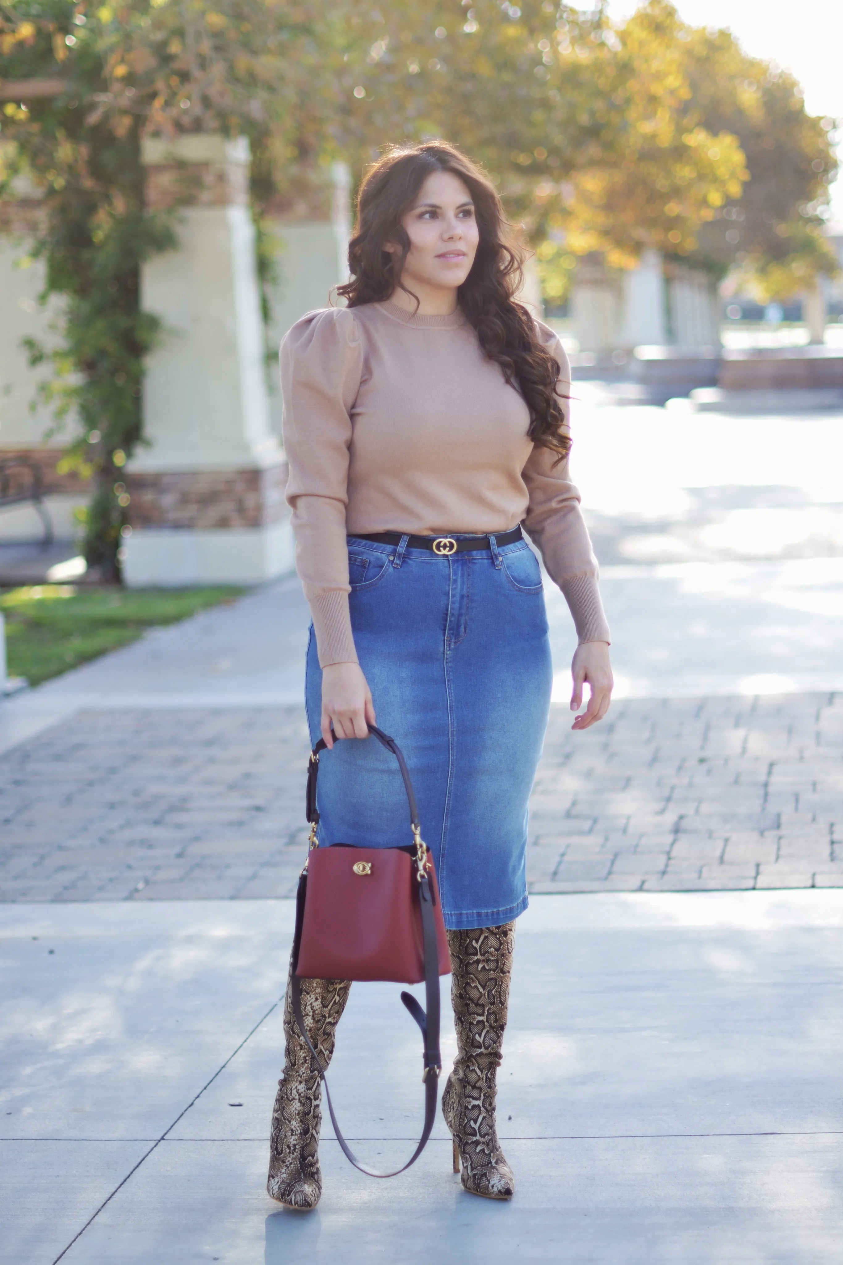 Pompeii Vintage Wash Denim Skirt (Skirt Society Exclusive)