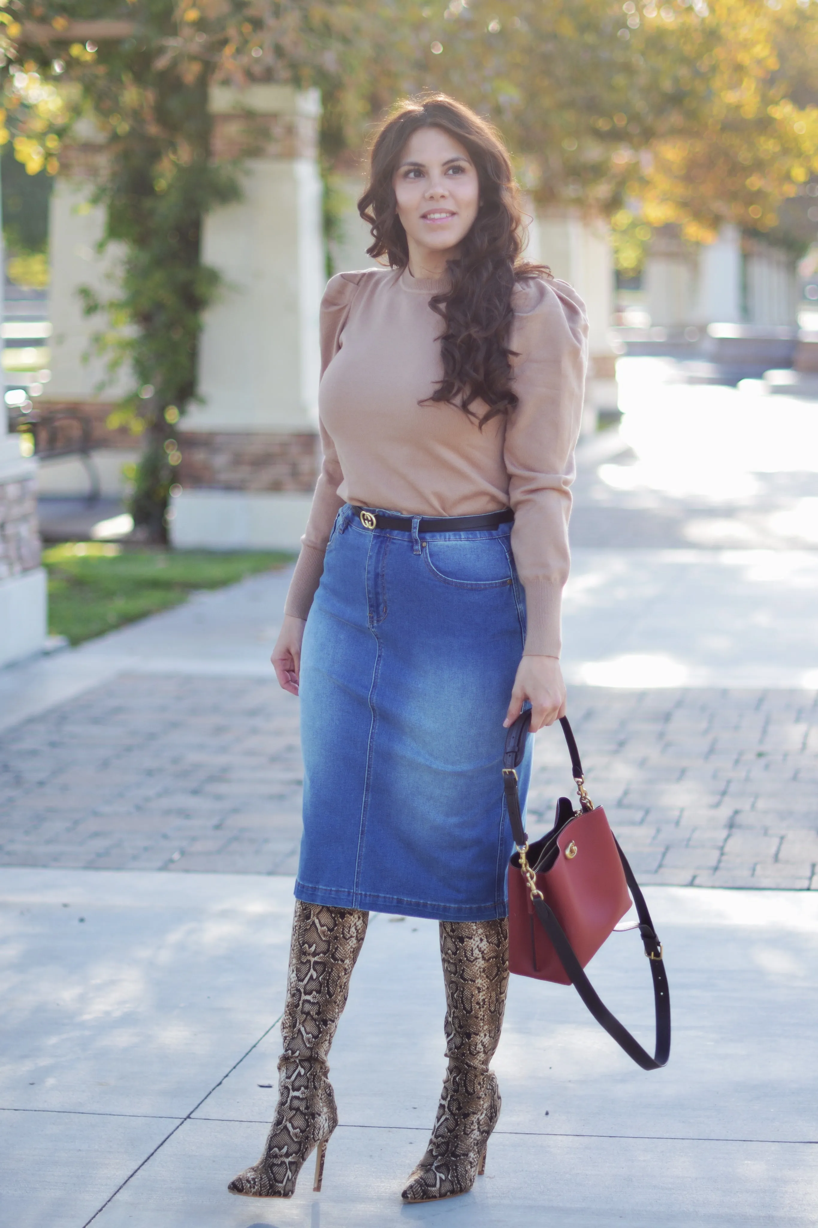 Pompeii Vintage Wash Denim Skirt (Skirt Society Exclusive)