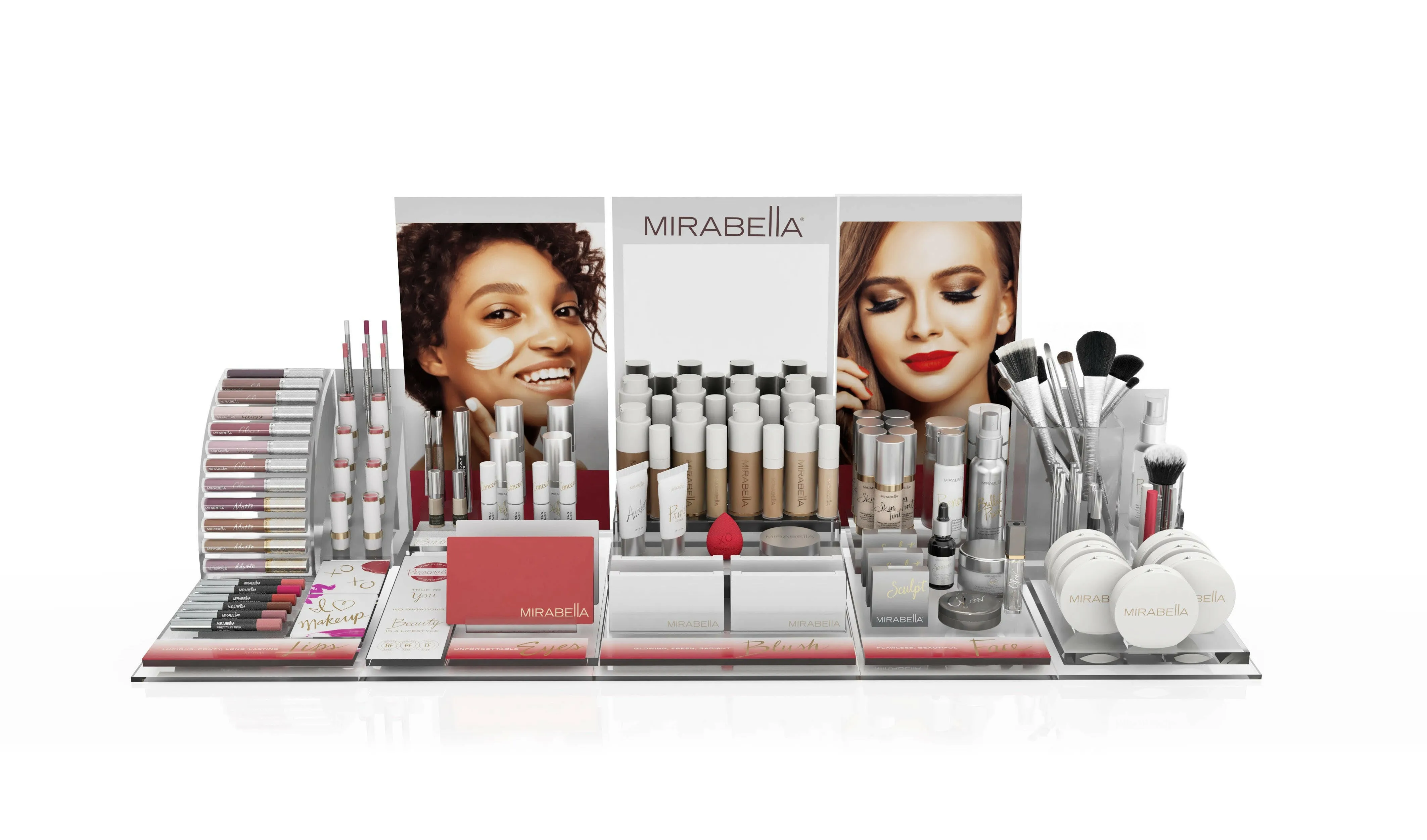 Premium Line Salon and Spa Intro Acrylic Makeup Display   Open Stock