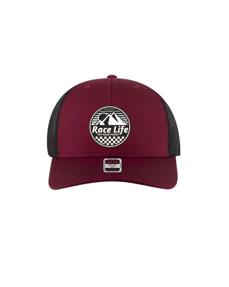 Race Life Trucker Hat - Maroon