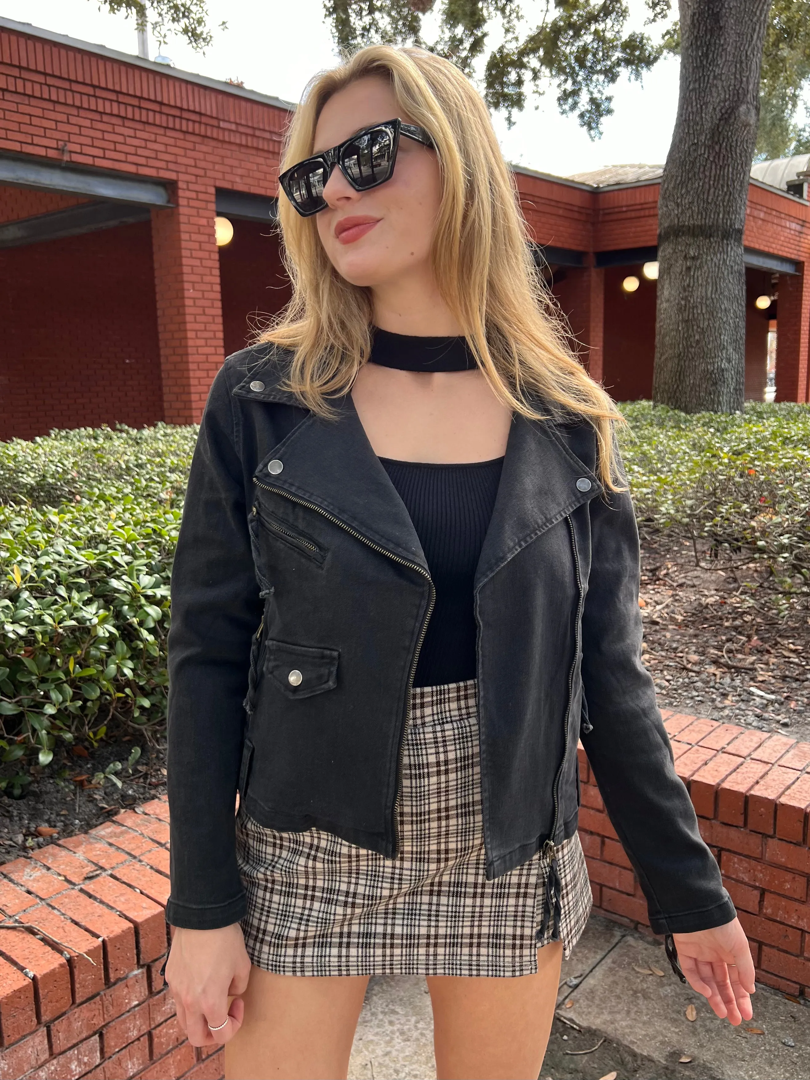 RAMONA MOTO JACKET IN BLACK