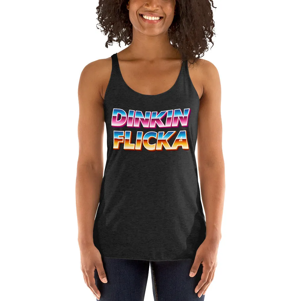 Retro Dinkin Flicka Women's Racerback Tank