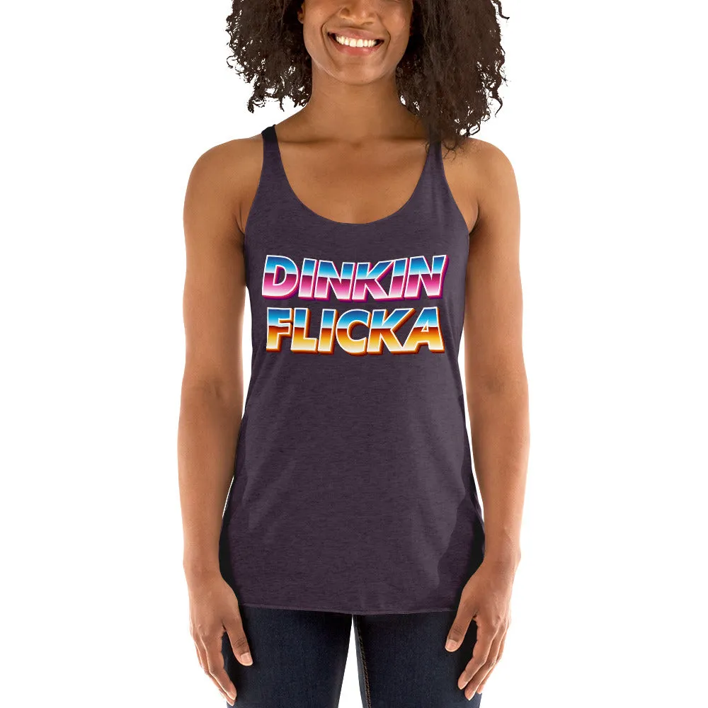 Retro Dinkin Flicka Women's Racerback Tank