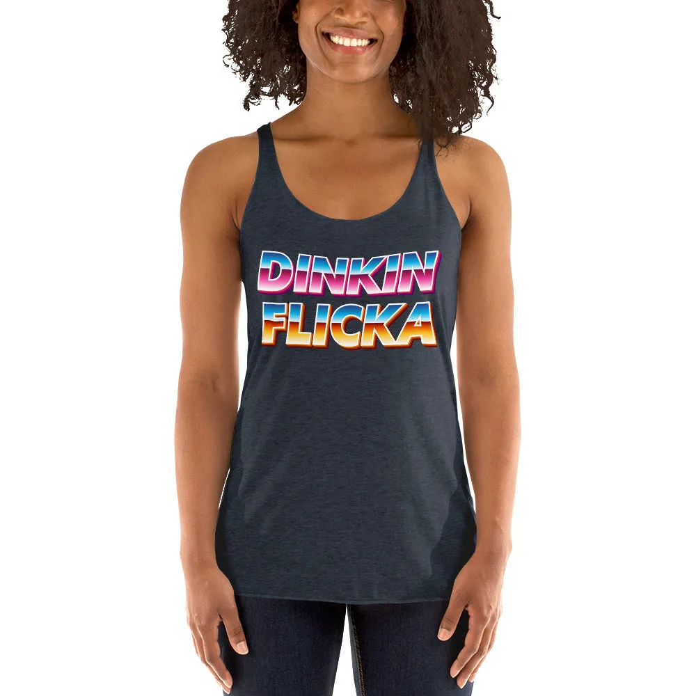 Retro Dinkin Flicka Women's Racerback Tank