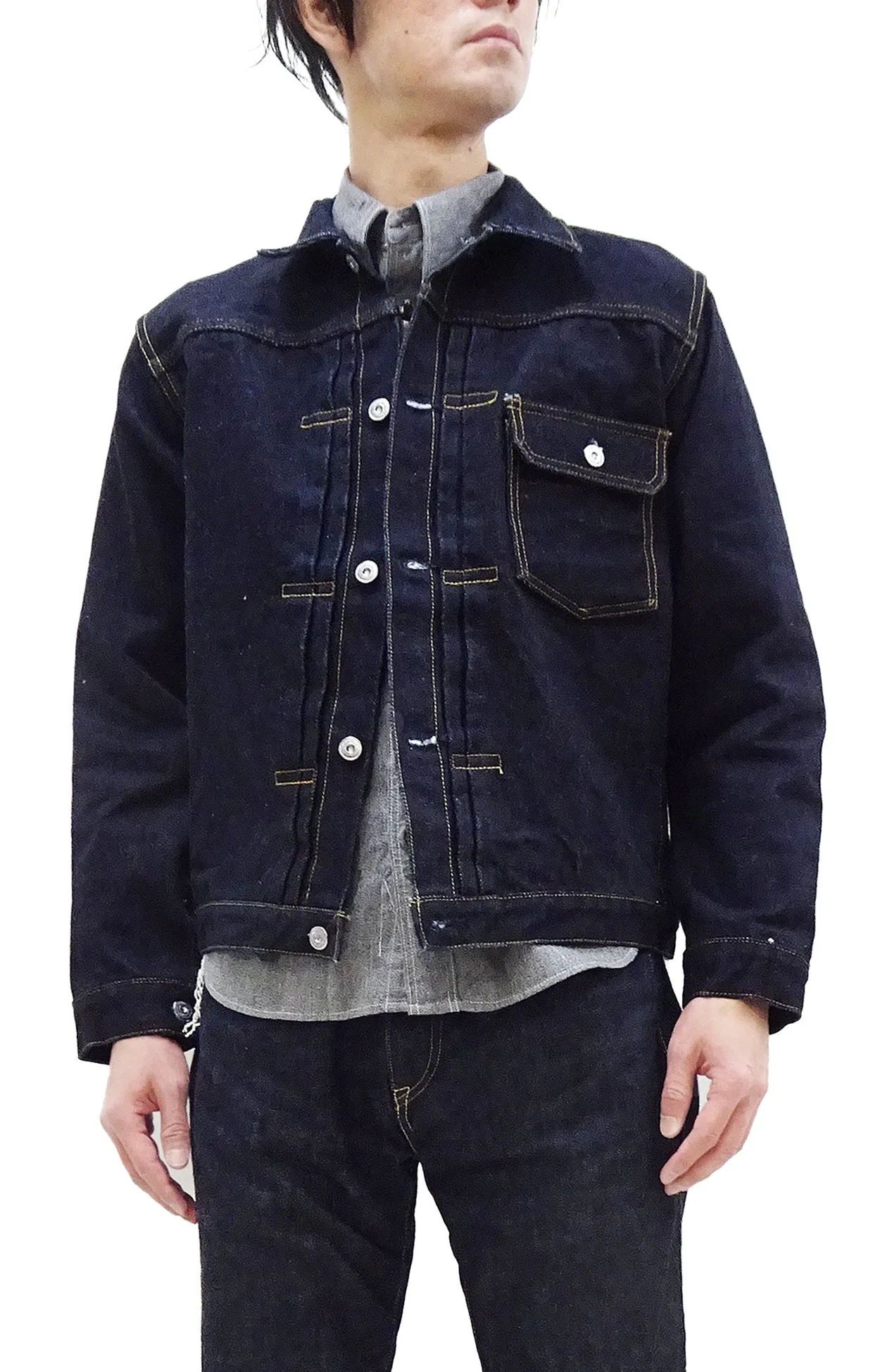 Samurai Jeans Denim Jacket Men's Type 1 Style 25 Oz. Denim Jean Jacket S551XX25oz-25th One-Wash