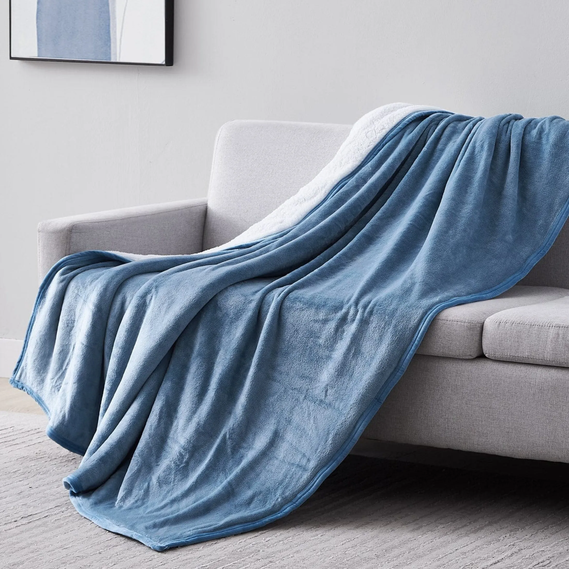 Sherpa-Fleece Oversized Reversible Blankets and Throws