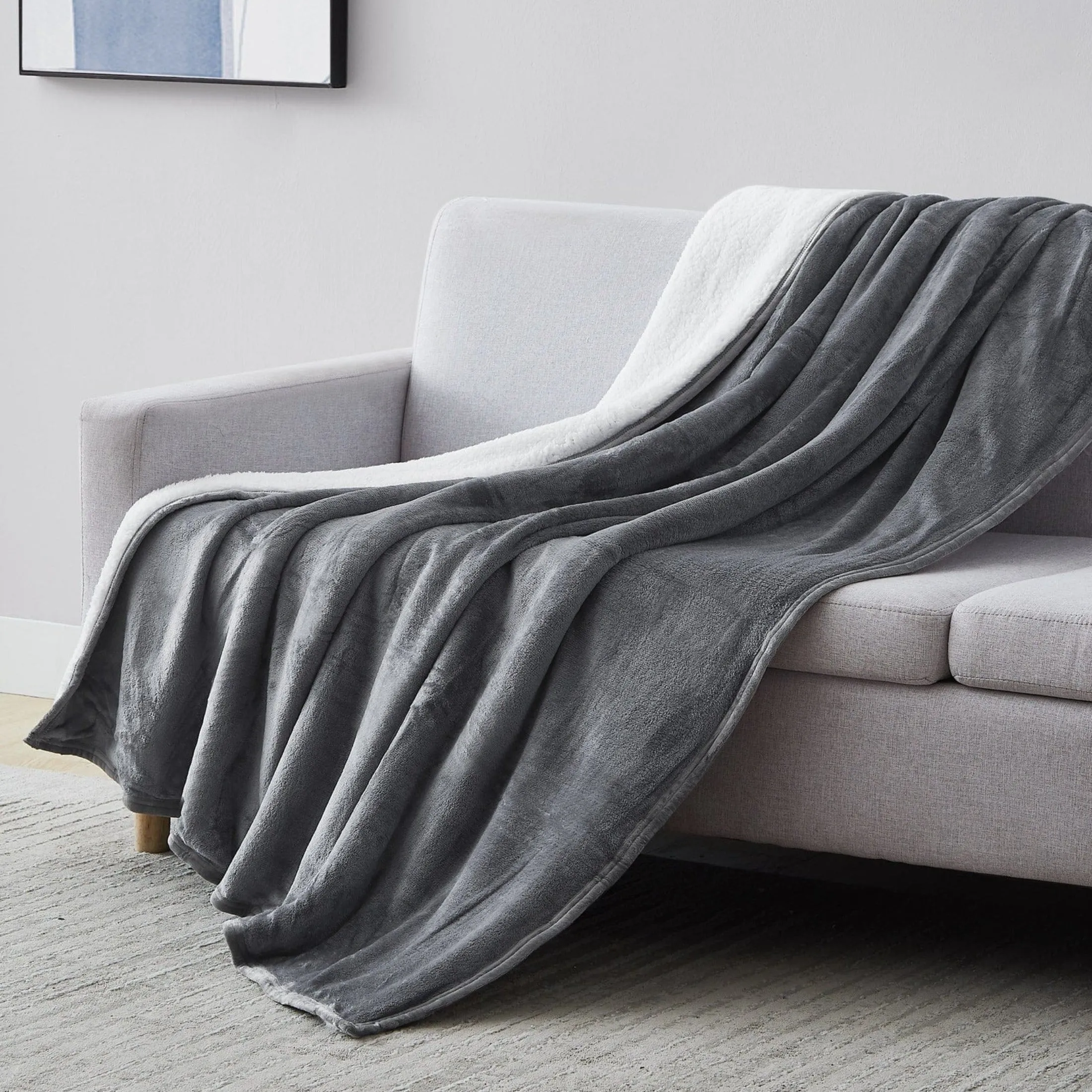 Sherpa-Fleece Oversized Reversible Blankets and Throws