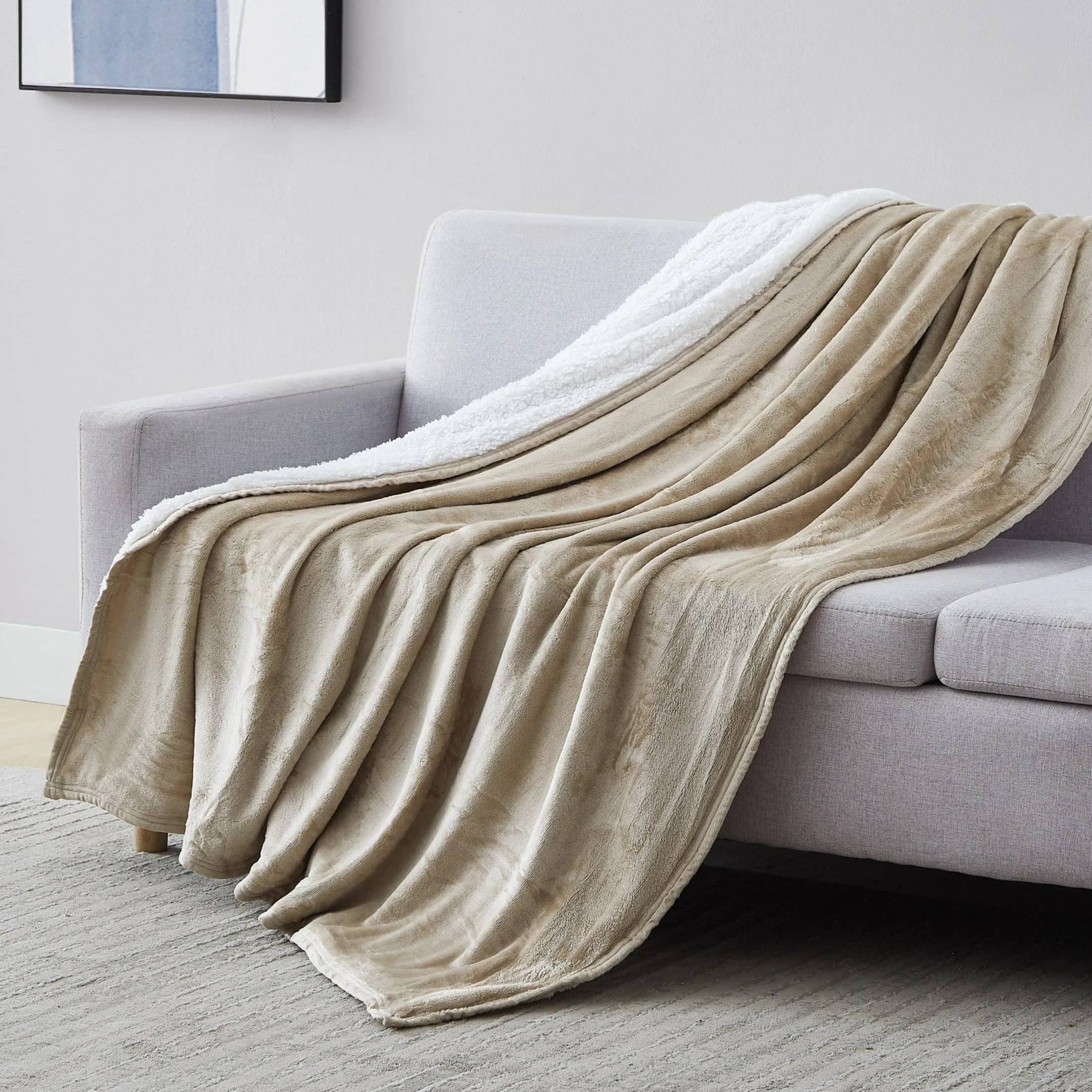 Sherpa-Fleece Oversized Reversible Blankets and Throws