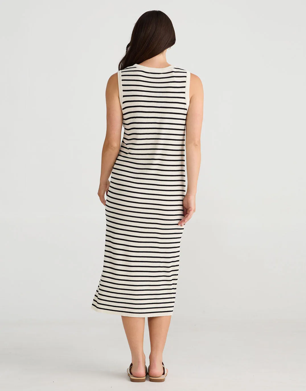 Squad Midi Dress - Ecru/Black