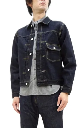 Studio D'artisan Denim Jacket Men's Type 1 Style 14 Oz. G3 Denim Jean Jacket SD-491 One-Wash