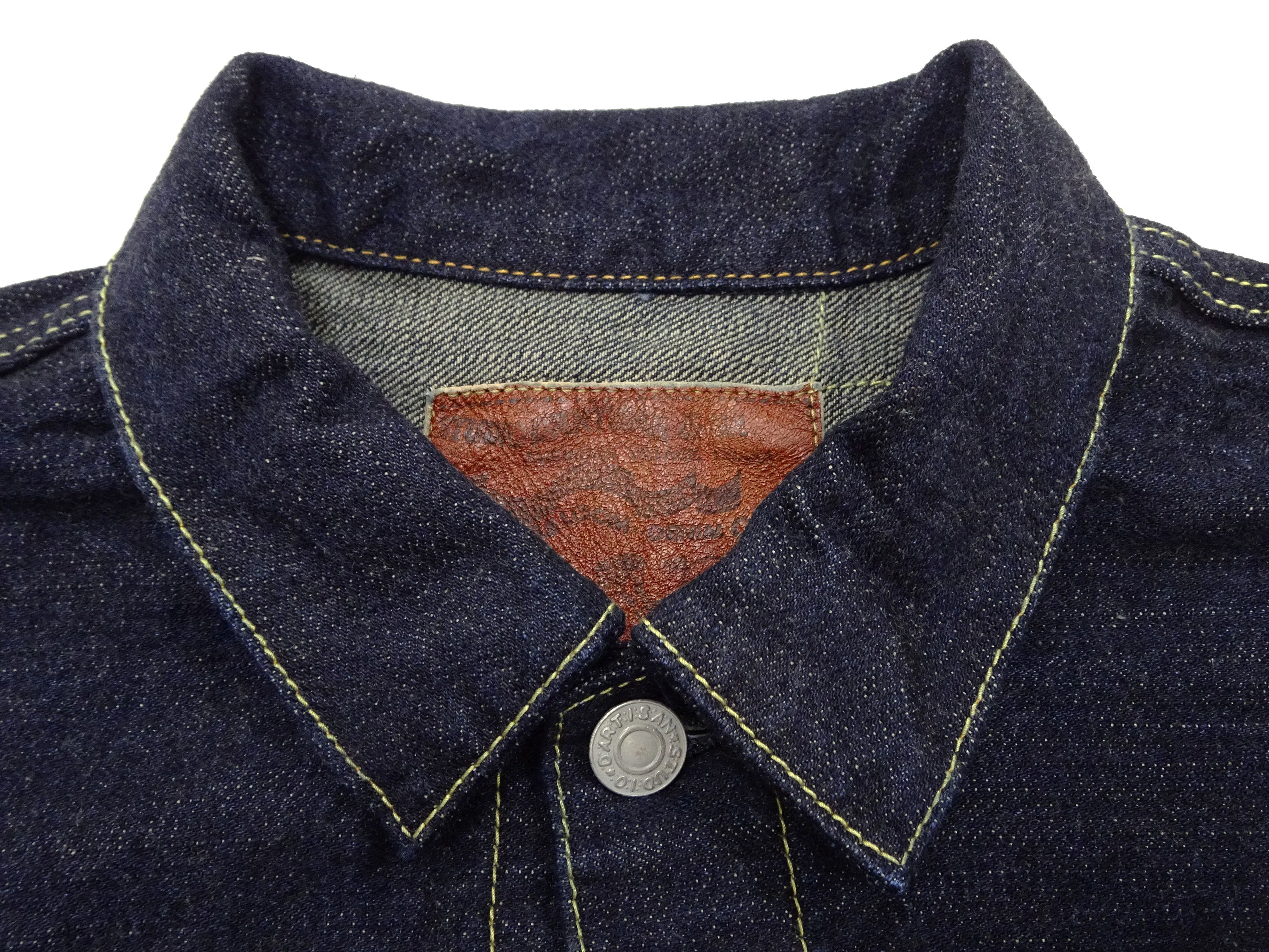 Studio D'artisan Denim Jacket Men's Type 2 Style 14 Oz. G3 Denim Jean Jacket SD-492 One-Wash